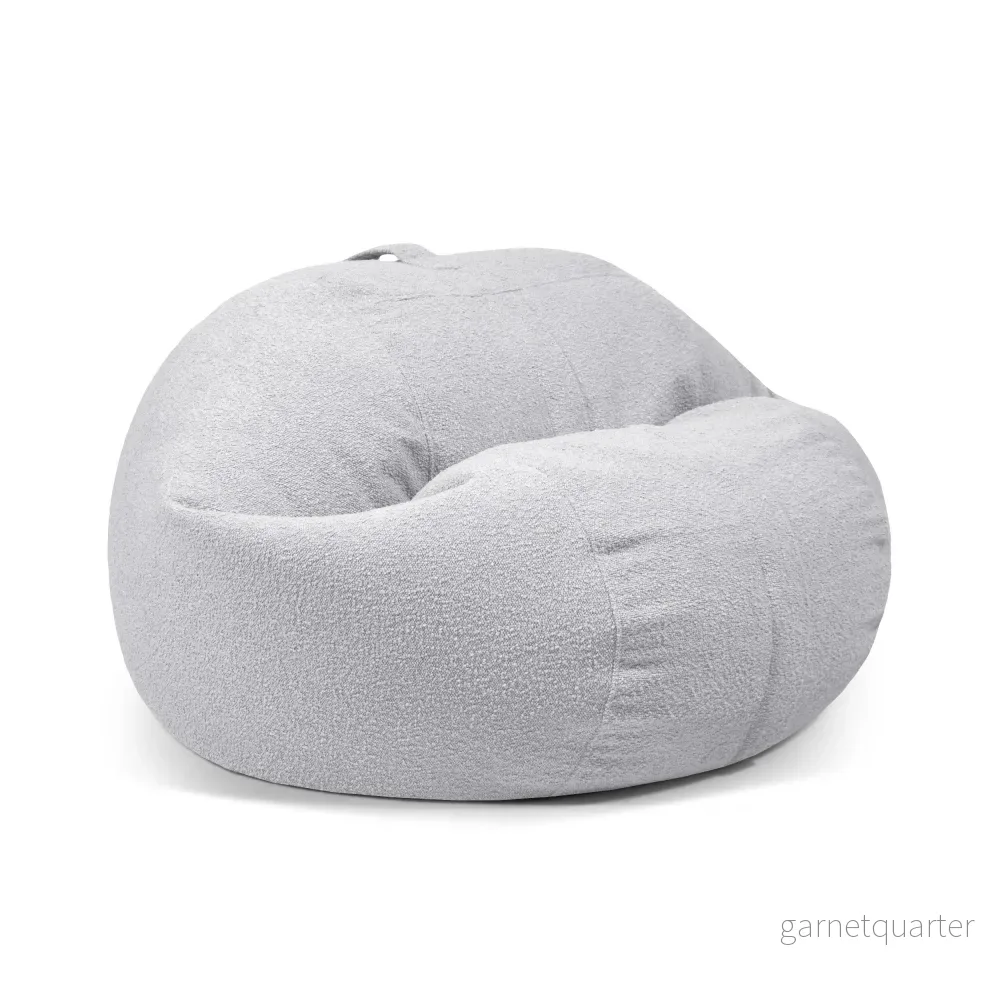 Rund saccosäck Roll 105 Bouclé Light Grey - Bild 3