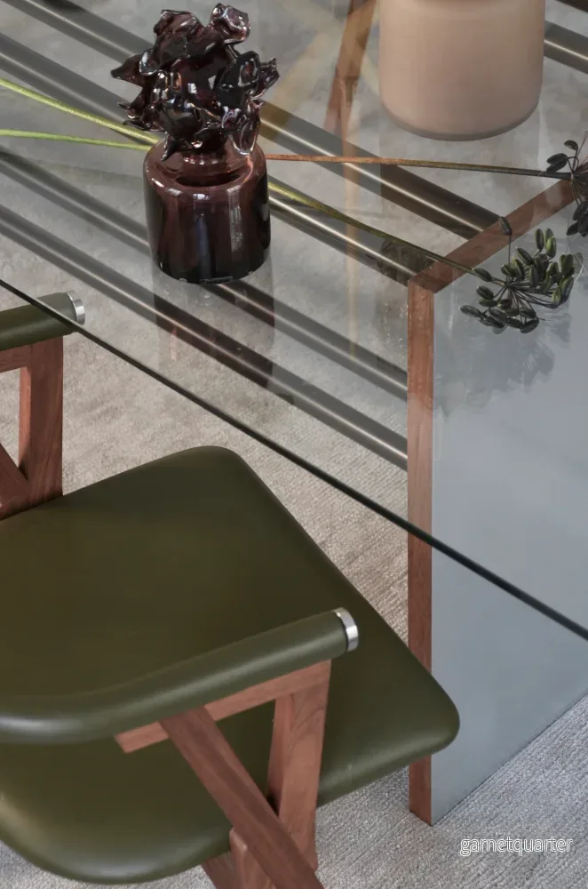PS Bespoke Rectangular Glass Table in Zinc - Bild 3
