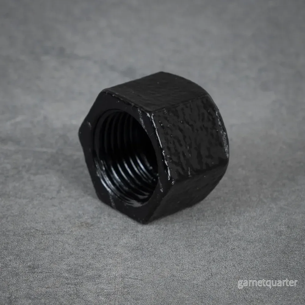 Hexagon ändmutter / utvändig plugg - 20 mm - Svartlackerad - Bild 3