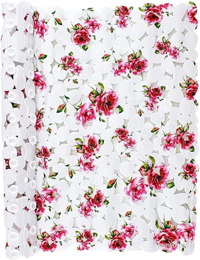Badmatta med super anti-halk - Blommönster (53 x 53 cm) - Bild 2