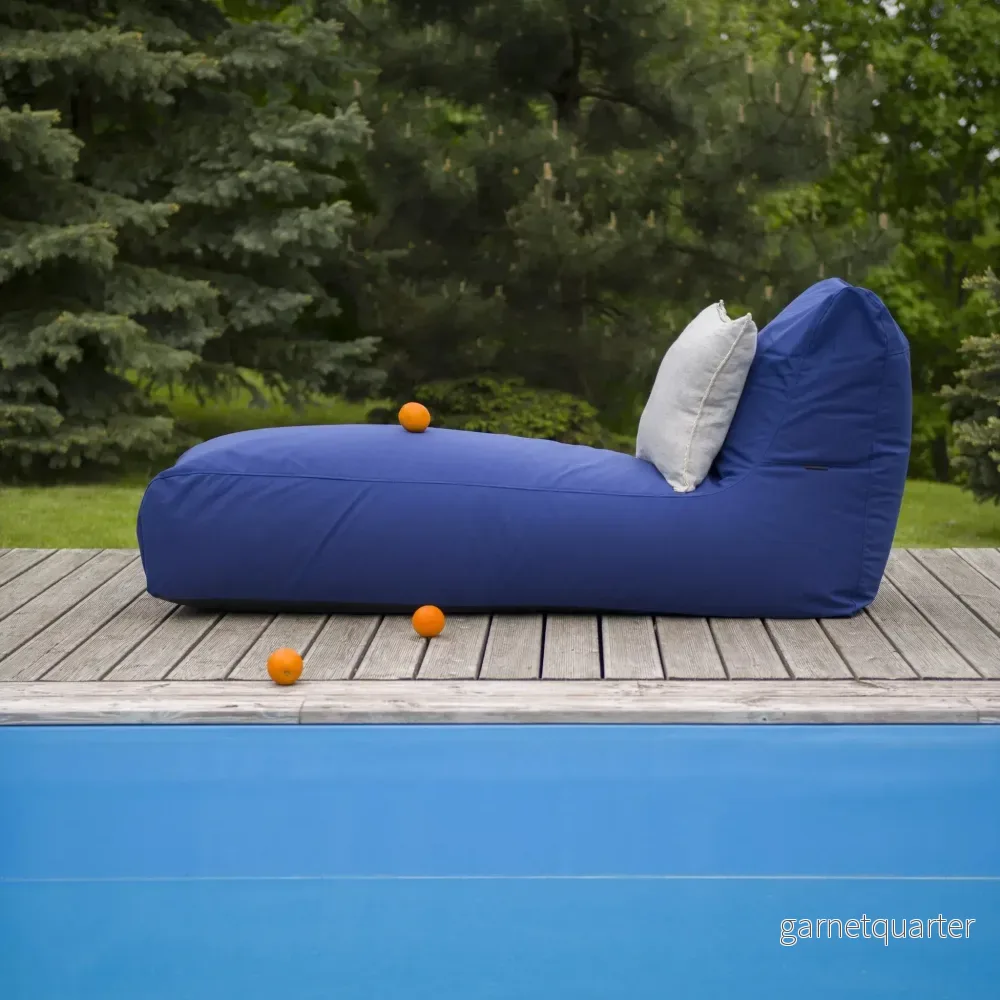 Sittsäck solsäng  – sunbed  Colorin Blue