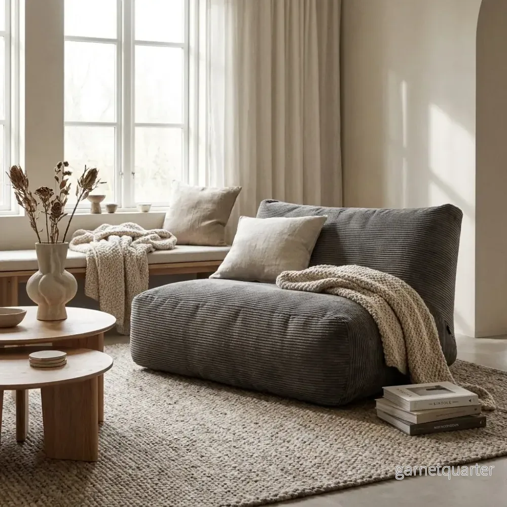Sittsäck Soffa Tube 160 Waves Dark Grey