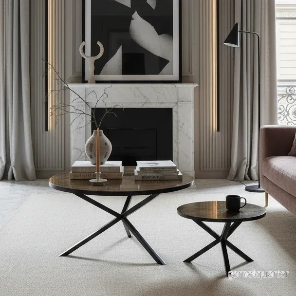 NEB Round Coffee Table with Top In Brass NEB Round Coffee Table with Top In Brass