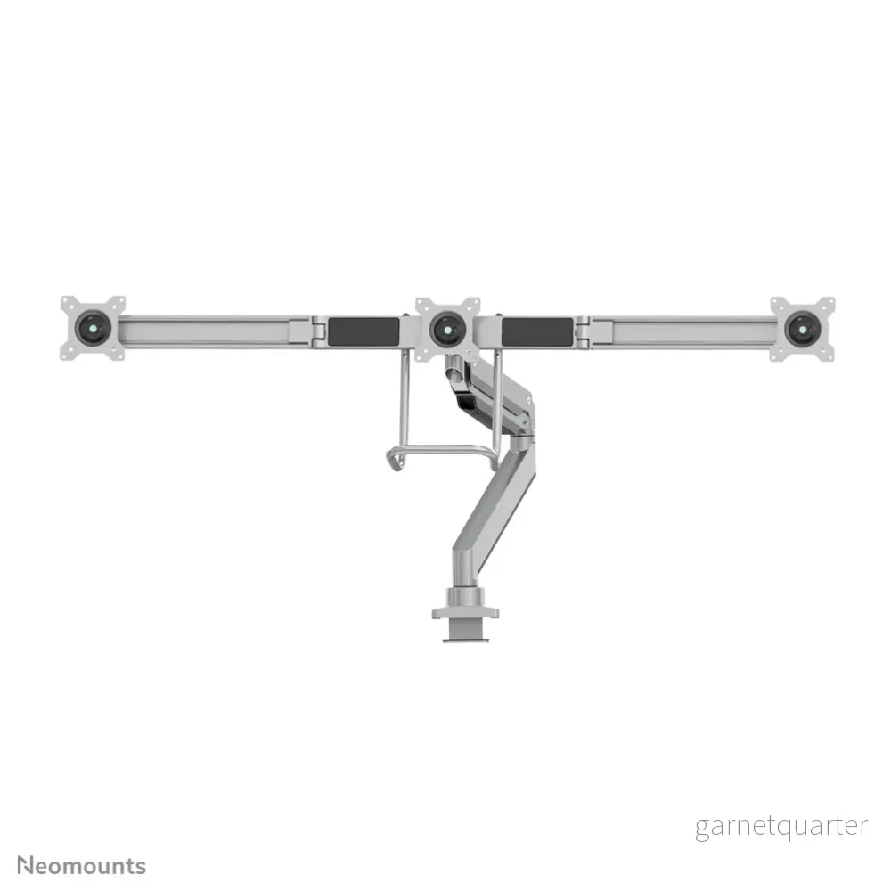 Neomounts NM-D775DX3 silver är ett gasfjädrat skrivbordsstöd med tvärstång och handtag för platta skärmar upp till 27 tum (68,6 cm). - Bild 3