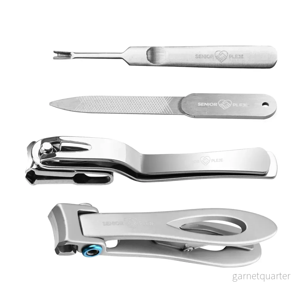 Nagelklippset QUARTET – Professionellt 4-i-1 set. Perfekt för extra tjocka naglar - Bild 2