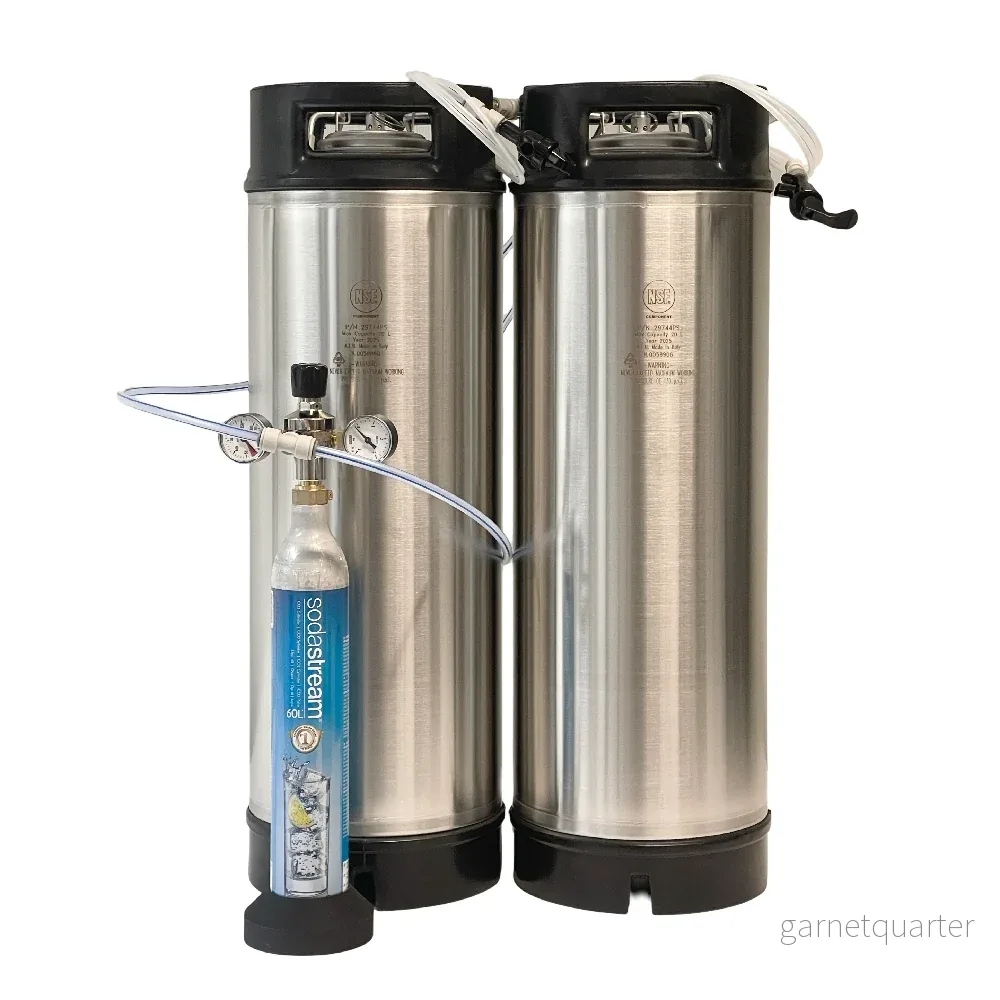 Fatpaket med 2 st 20L fat, 425g Sodastream och pushfit snabbkopplingar Fatpaket med 2 st 20L fat, 425g Sodastream och pushfit snabbkopplingar
