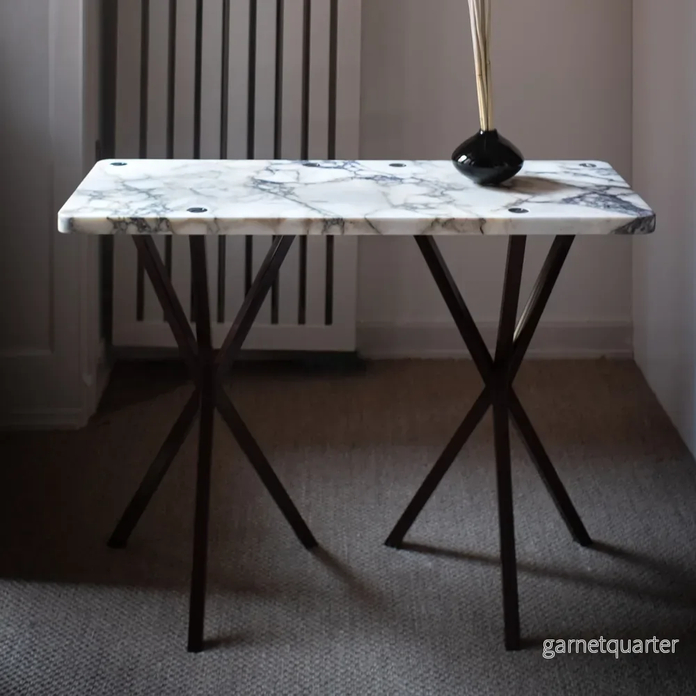 PS Bespoke Console Table in Calacatta Marble PS Bespoke Console Table in Calacatta Marble
