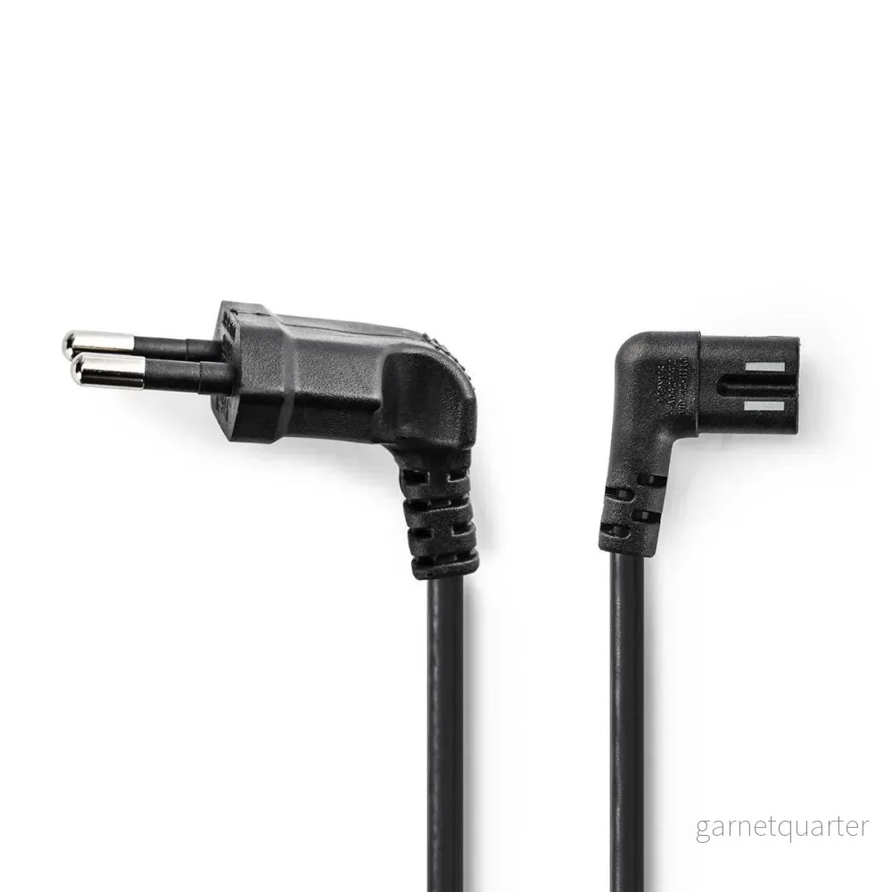 Vinkelrät strömkontakt till Euro Plug 5 meter Vinkelrät strömkontakt till Euro Plug 5 meter