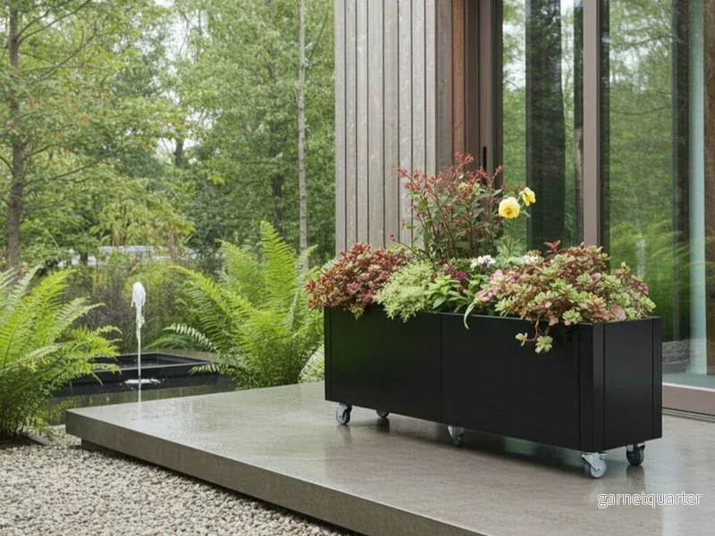 Blomlåda svartlackad CUBY 150 x 40 x H40 cm - Bild 3
