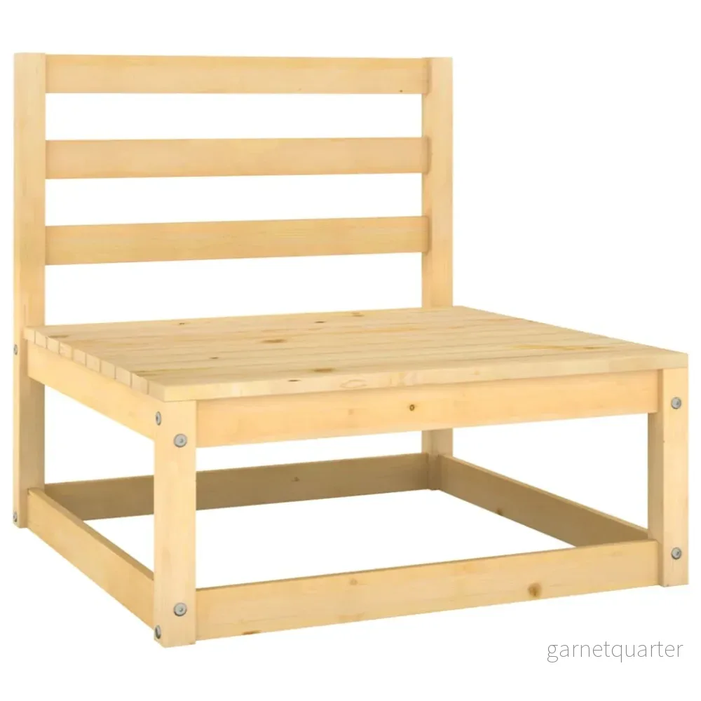 NNEVL 6-delars loungeset i furu med antracitgrå dynor - Bild 3