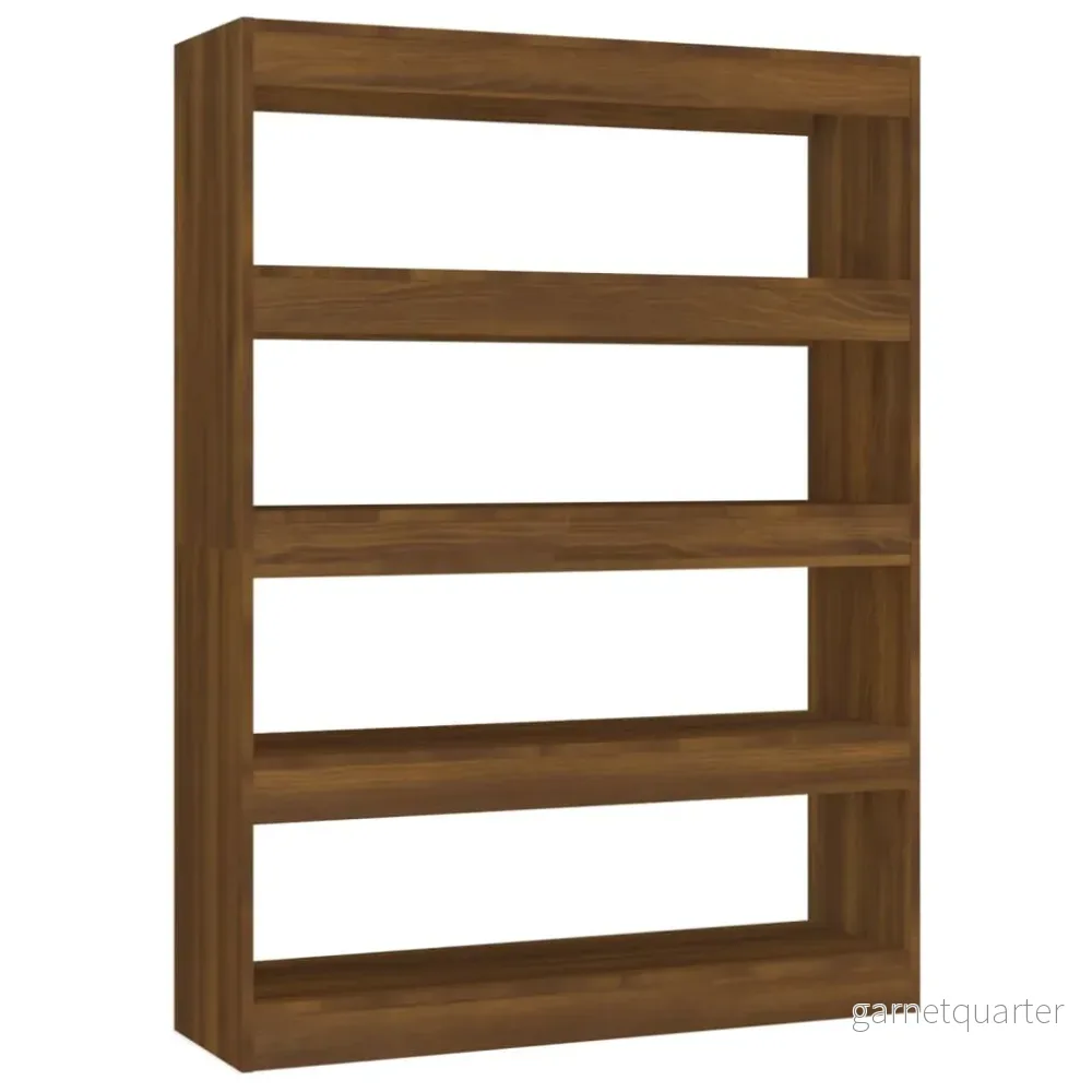 Bokhylla / rumsavdelare – brun ek, 100×30×135 cm Bokhylla / rumsavdelare – brun ek, 100×30×135 cm