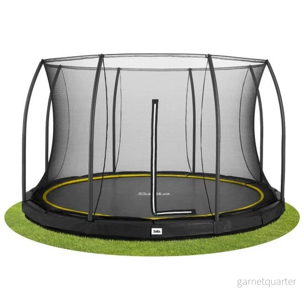 Salta Comfort Ground rund markstudsmatta med skyddsnät Salta Comfort Ground rund markstudsmatta med skyddsnät