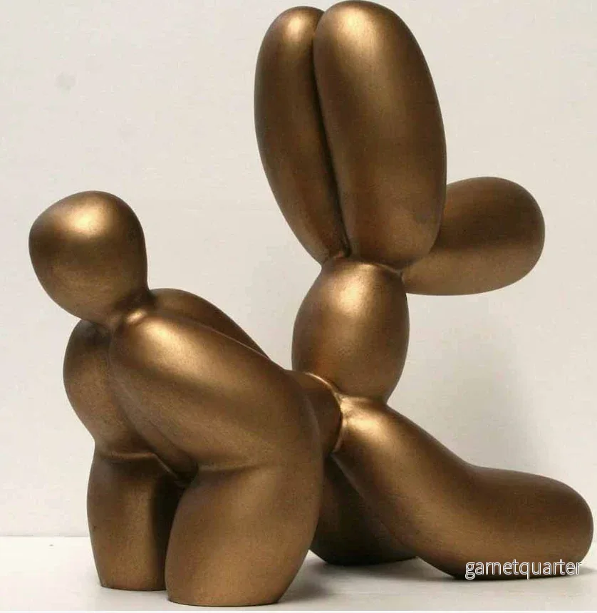 Bronsfärgad Ballonghund Skulptur I Begränsad Upplaga - Bild 3