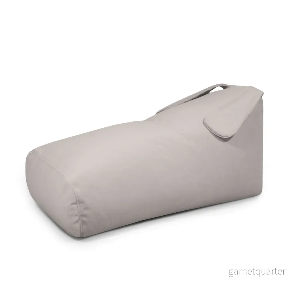 Fåtölj Sittsäck Snug Long 130 Bunny Barcelona White Grey