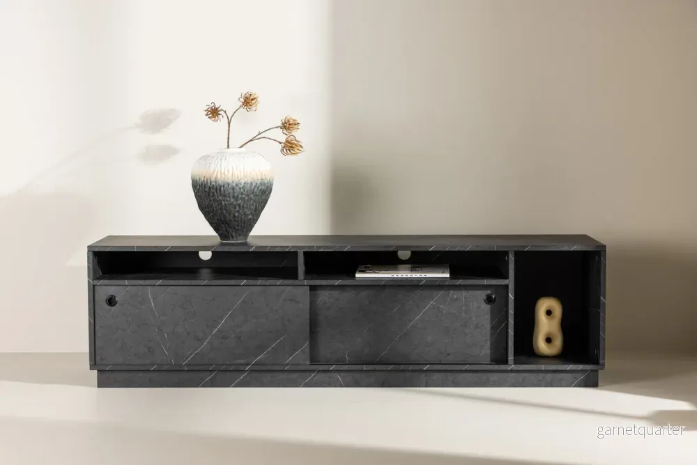 Girona tv-bänk, svart