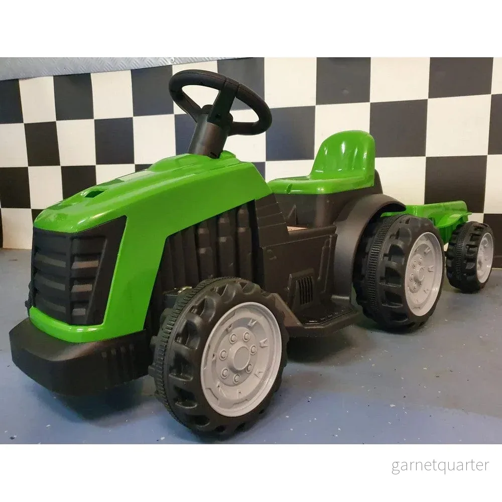 Cars4Kids Eltraktor med Släpvagn - Bild 3
