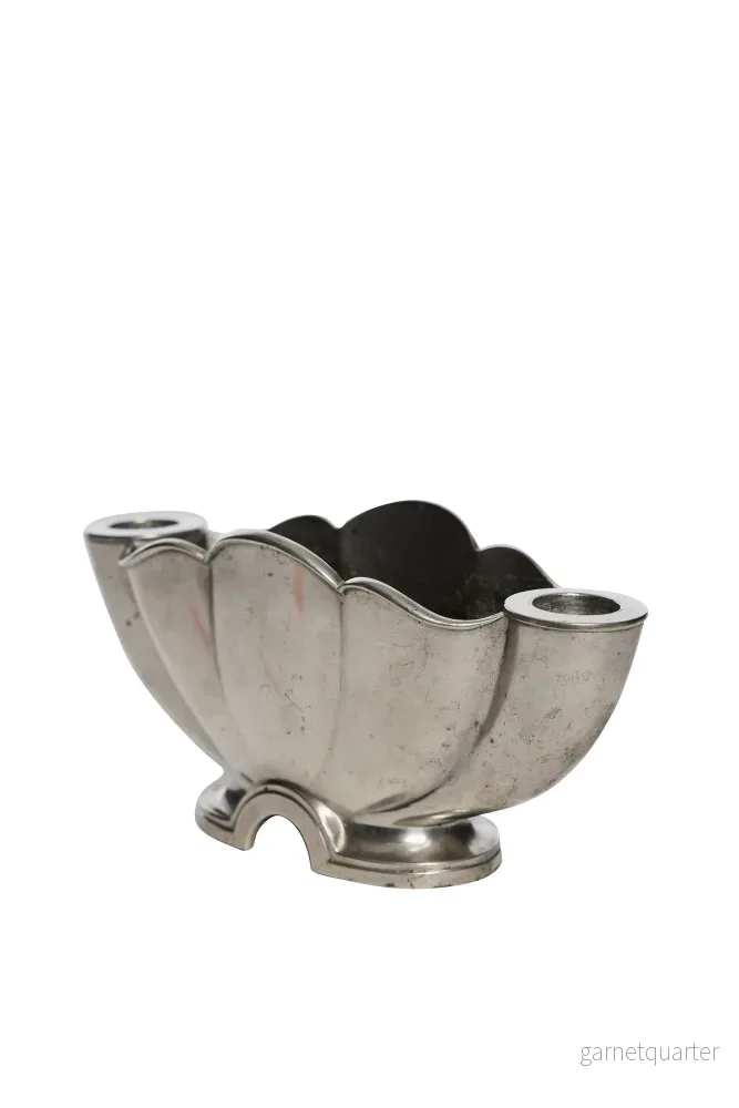 Art Deco, Tennvas & ljusstake av Just Andersen, 30-tal, Danmark - Bild 2