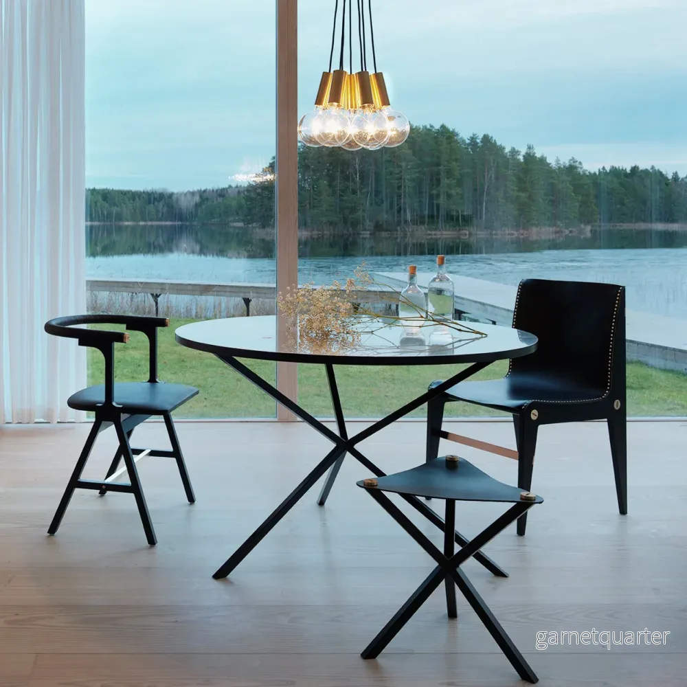 NEB Round Dining Table With Top In Brass NEB Round Dining Table With Top In Brass
