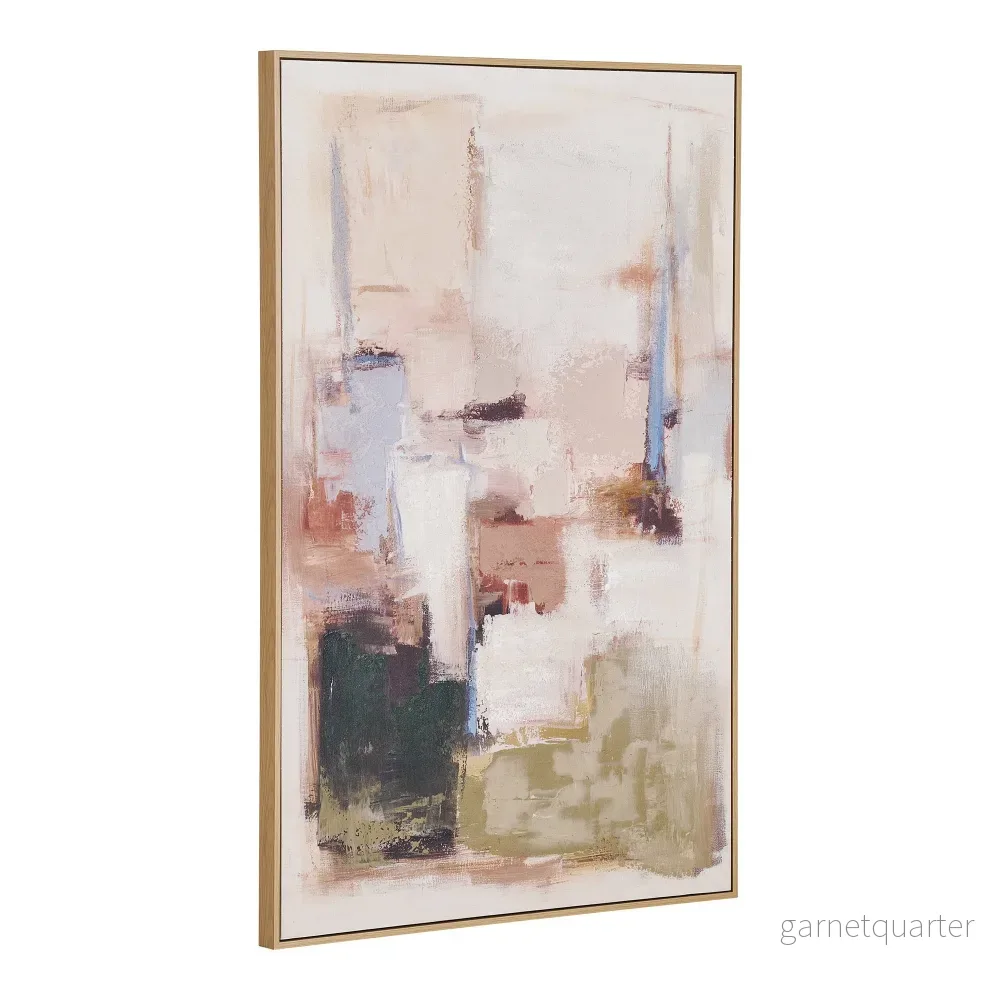 House Nordic Inez canvastavla med handmålade detaljer sand/beige 100 × 150 cm - Bild 2