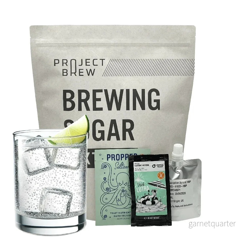 4-Day Hard Seltzer Kit – Raspberry – Komplett med 2kg socker 4-Day Hard Seltzer Kit – Raspberry – Komplett med 2kg socker