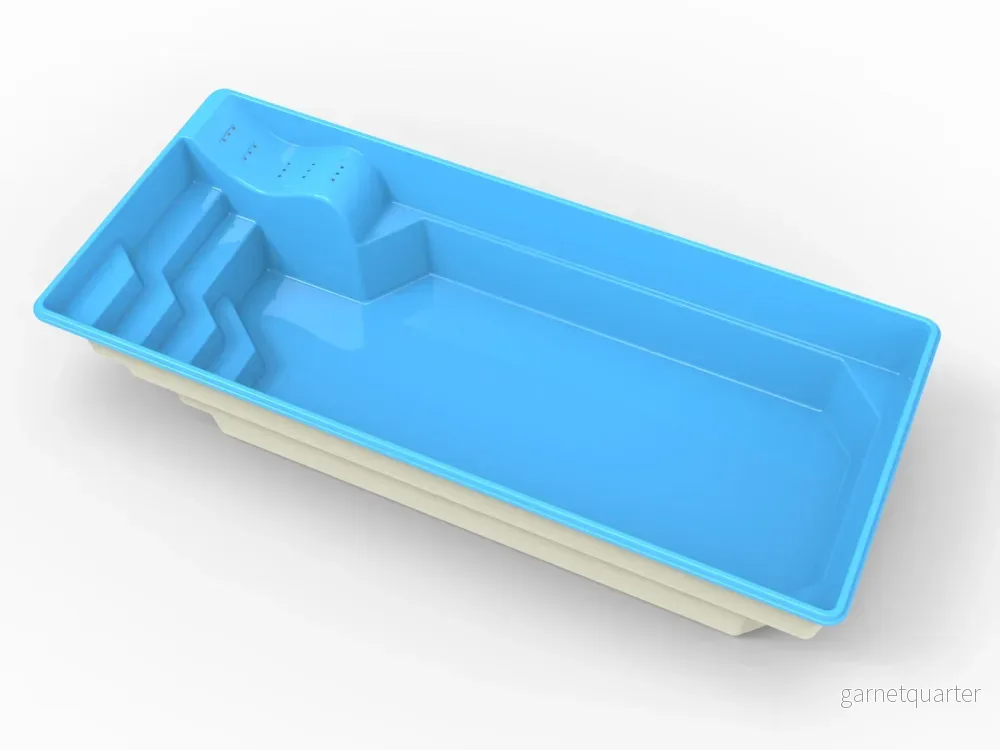 Glasfiberpool Saggat 8,00m x 3,50m x 1,50m - Bild 2