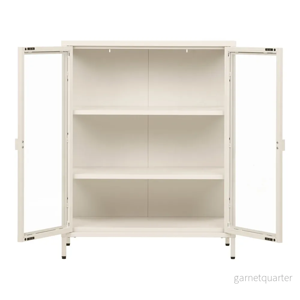 House Nordic Brisbane vitrinskåp – offwhite, 80 × 40 × 101 cm - Bild 3