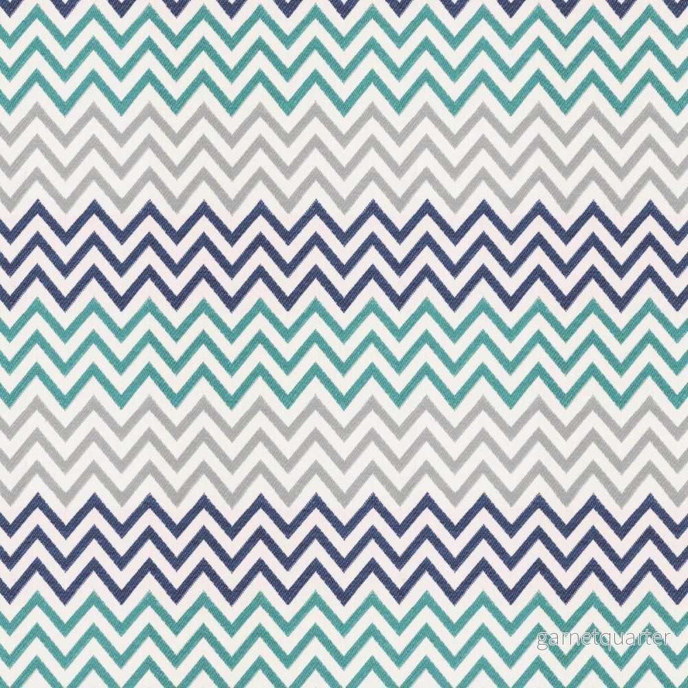 Cylinderkudde dynväv, Turkos Zigzag