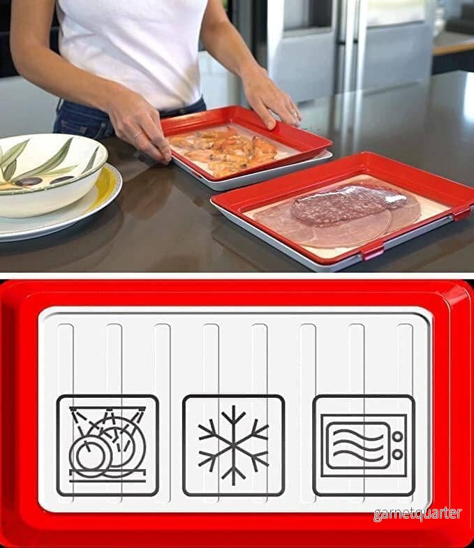 CLEVER TRAY - Smart bricka med återanvändbar folie. Mikrovågsugn och frostsäker❄️ - Bild 3