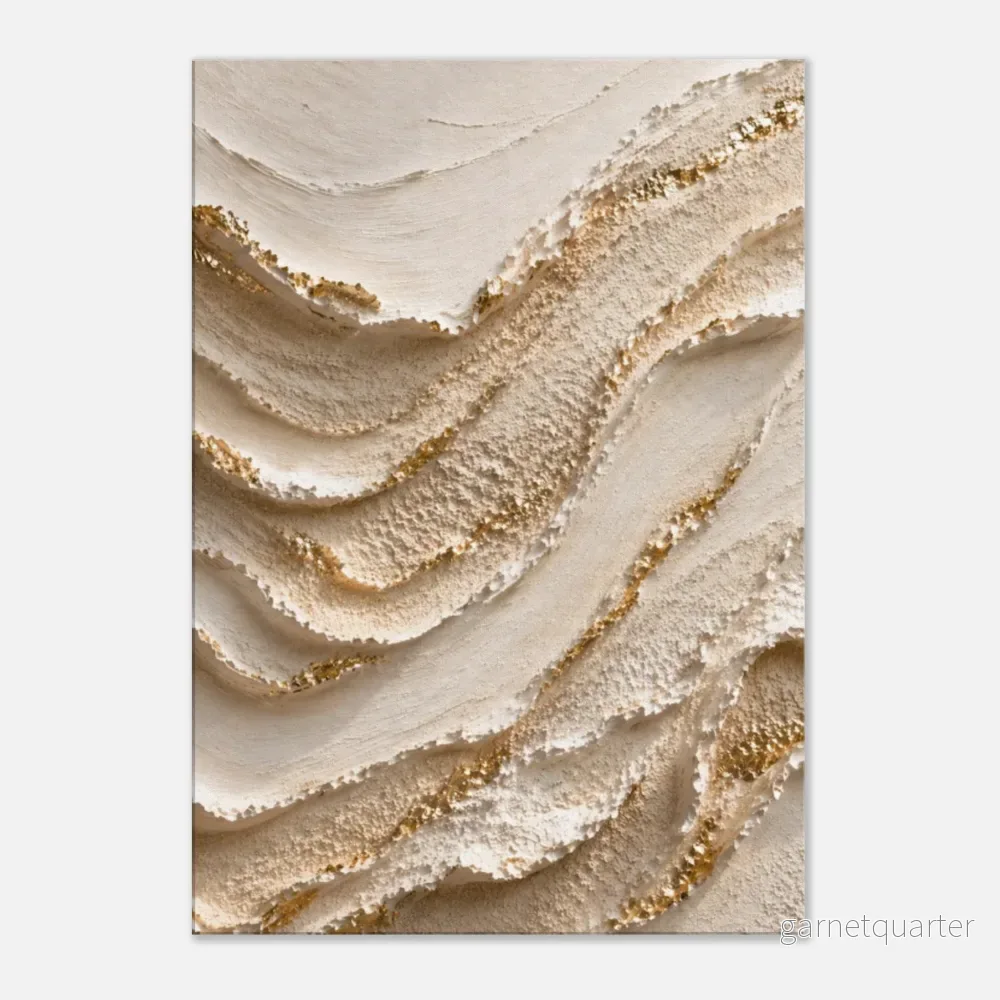 CELISTEA GOLDEN DUNES SANDSTORM KOLLEKTION – Abstrakt Canvas Tavla Beige & Guld – Premium Duk, Modern Väggkonst | Celistea Atelier
