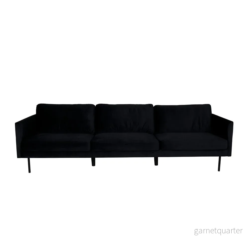 Venture Home 3-sitssoffa Zoom Svart Sammet
