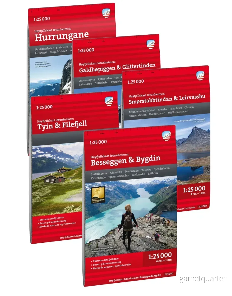 Kartpaket: Jotunheimen 1:25 000