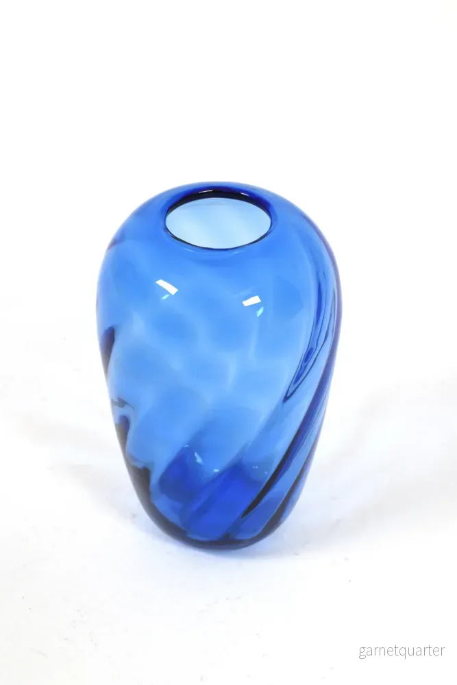 Blå glasvas, Reijmyre Glasbruk - Bild 3