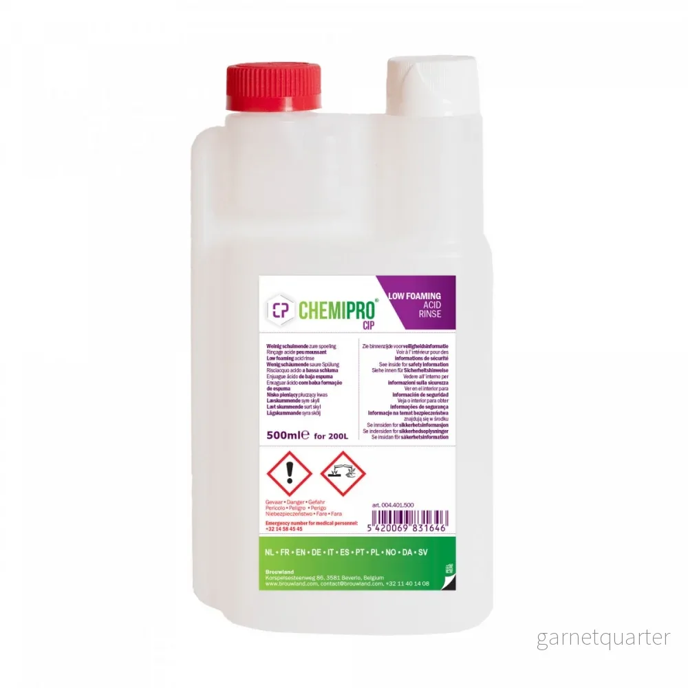 Chemipro CIP 500ml – lågskummande syrabaserat sköljmedel Chemipro CIP 500ml – lågskummande syrabaserat sköljmedel