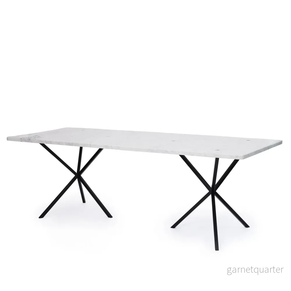 NEB Rectangular Table With Top In Carrara Marble - Bild 3