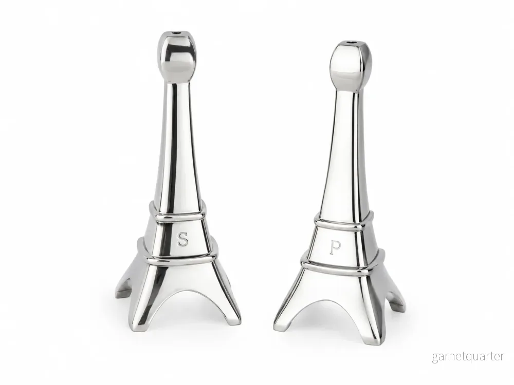Salt- Och Pepparkar Eiffeltorn I Silver – Set Om 2