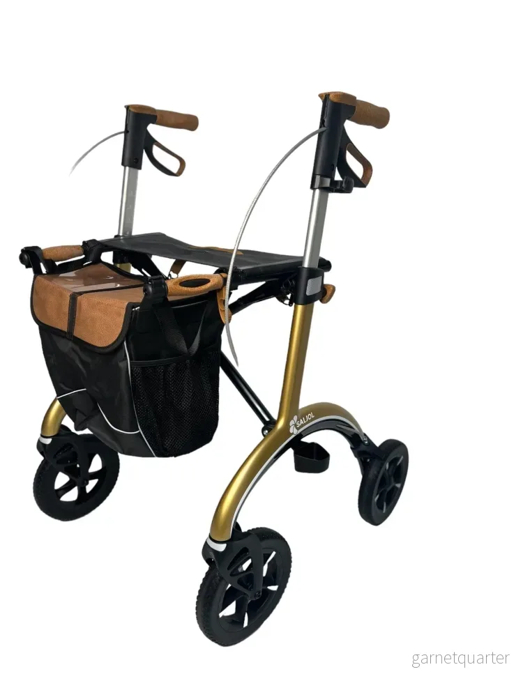 SALJOL "Luksus" kolfiberrollator – unikt tyskt design och ultralätt rollator, endast 5,8 kg Dyb Grøn - Bild 3