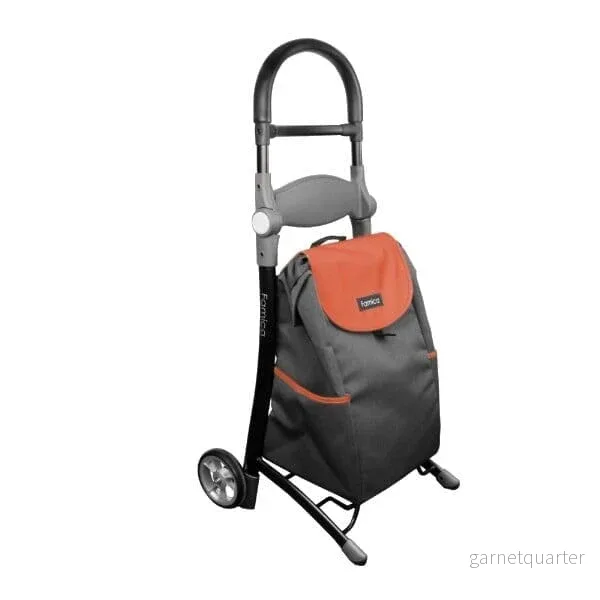 KOALA – Lätt Shoppingvagn/ shoppingväska – Handtag med inbyggd sits. 2 färger Orange KOALA – Lätt Shoppingvagn/ shoppingväska – Handtag med inbyggd sits. 2 färger Orange