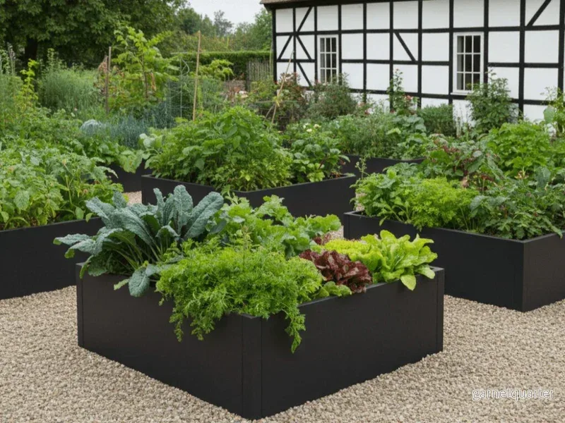 Odlingslåda svartlackerad CUBY – B120 x H40 cm, flera längder Odlingslåda svartlackerad CUBY – B120 x H40 cm, flera längder