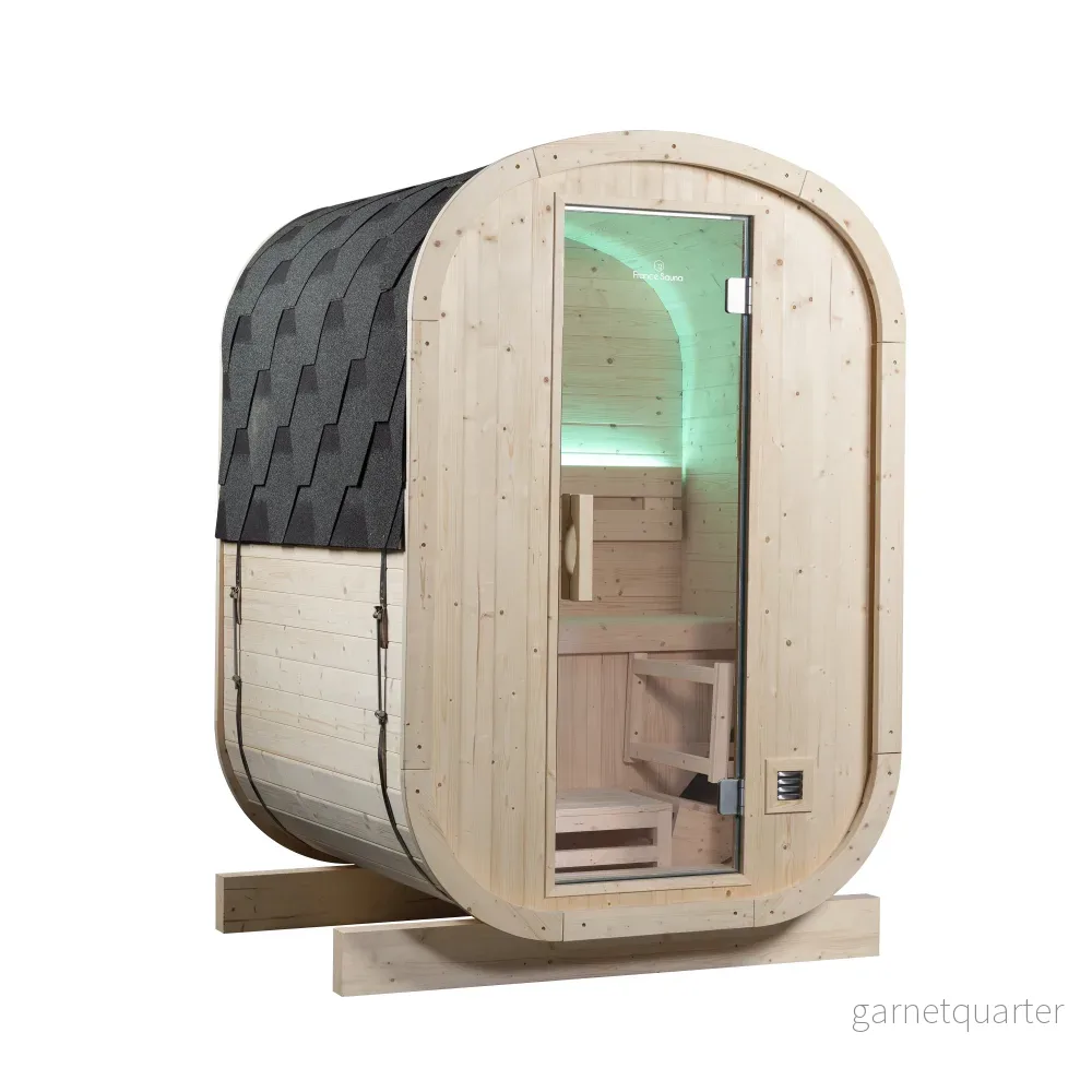 Sauna Gaïa Urban 2 Personer – Utomhusbastu i Kanadensisk Gran (130x130 cm) - Bild 2