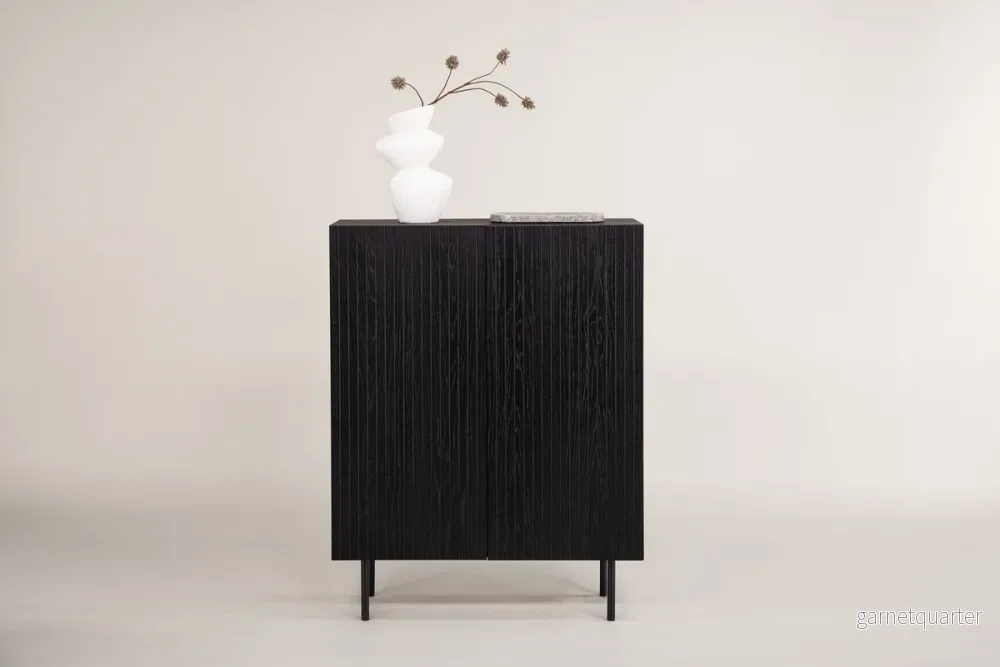 Björkön skåp, svart 103x80x30