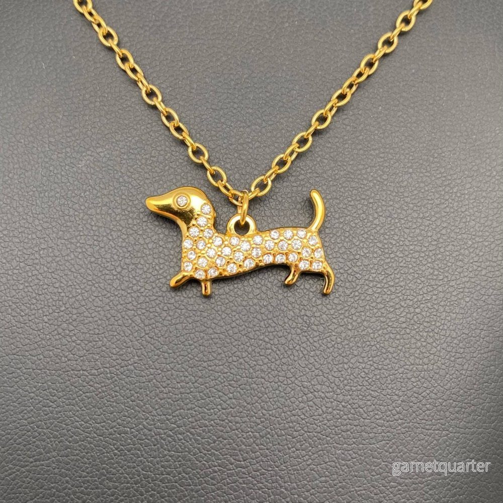 Taxhalsband Med Zirkonia och 18K Guldplätering - Bild 3