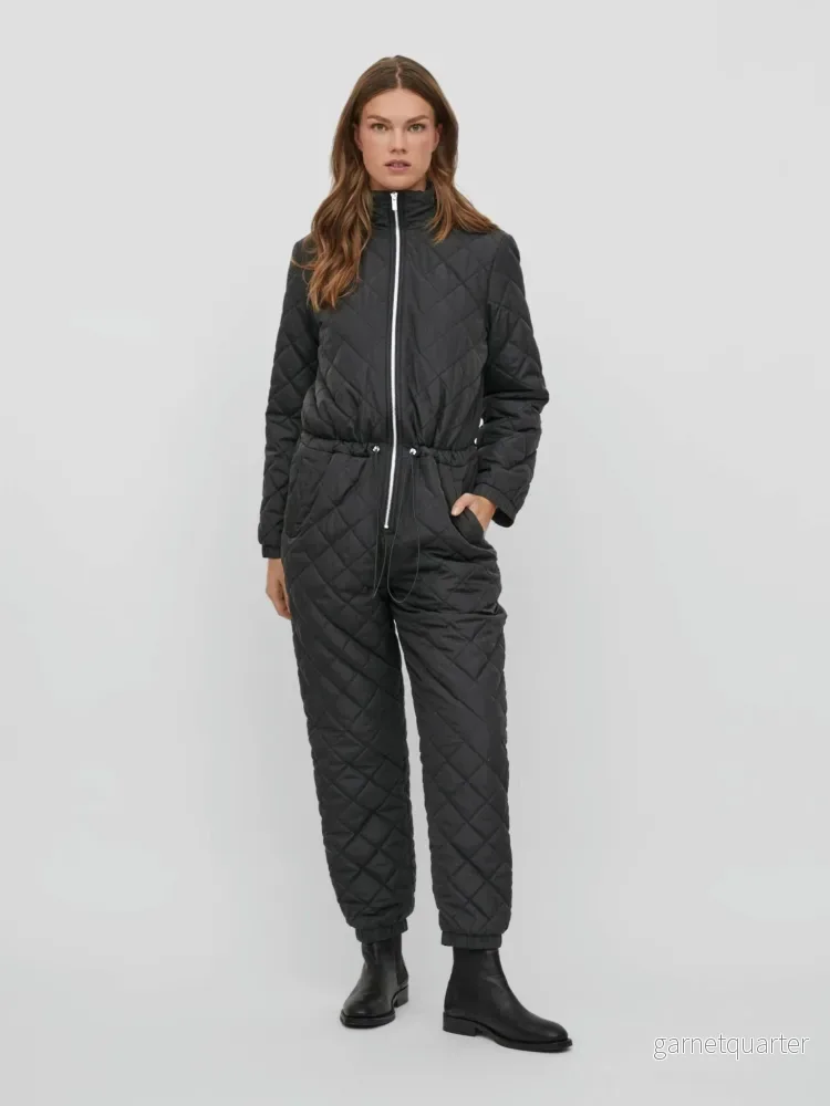 LYX jumpsuit - Quiltad flygdräkt med fleece inuti. Svart. Få nummer! - Bild 2