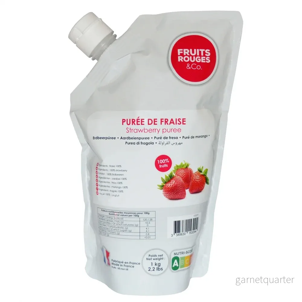Jordgubbspuré 1kg – Fruits Rouges & Co Jordgubbspuré 1kg – Fruits Rouges & Co