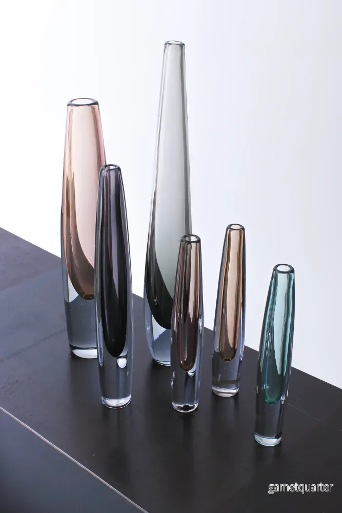 Set om 6 glasvaser Gunnar Nylund/Asta Strömberg för Strömbergshyttan 1950-tal Nr G79 Set om 6 glasvaser Gunnar Nylund/Asta Strömberg för Strömbergshyttan 1950-tal Nr G79