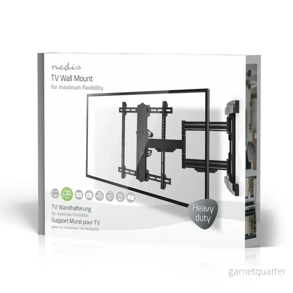 Full-motion TV-väggfäste | 37 - 80" | Max. 50 kg | 3 gångjärnspunkter - Bild 2