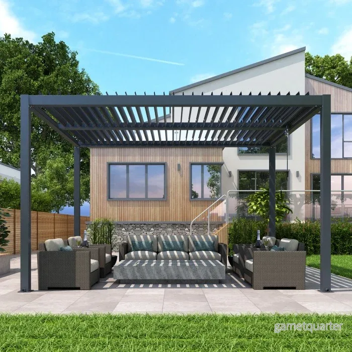 Pergola 3x4m Svart - Bild 2