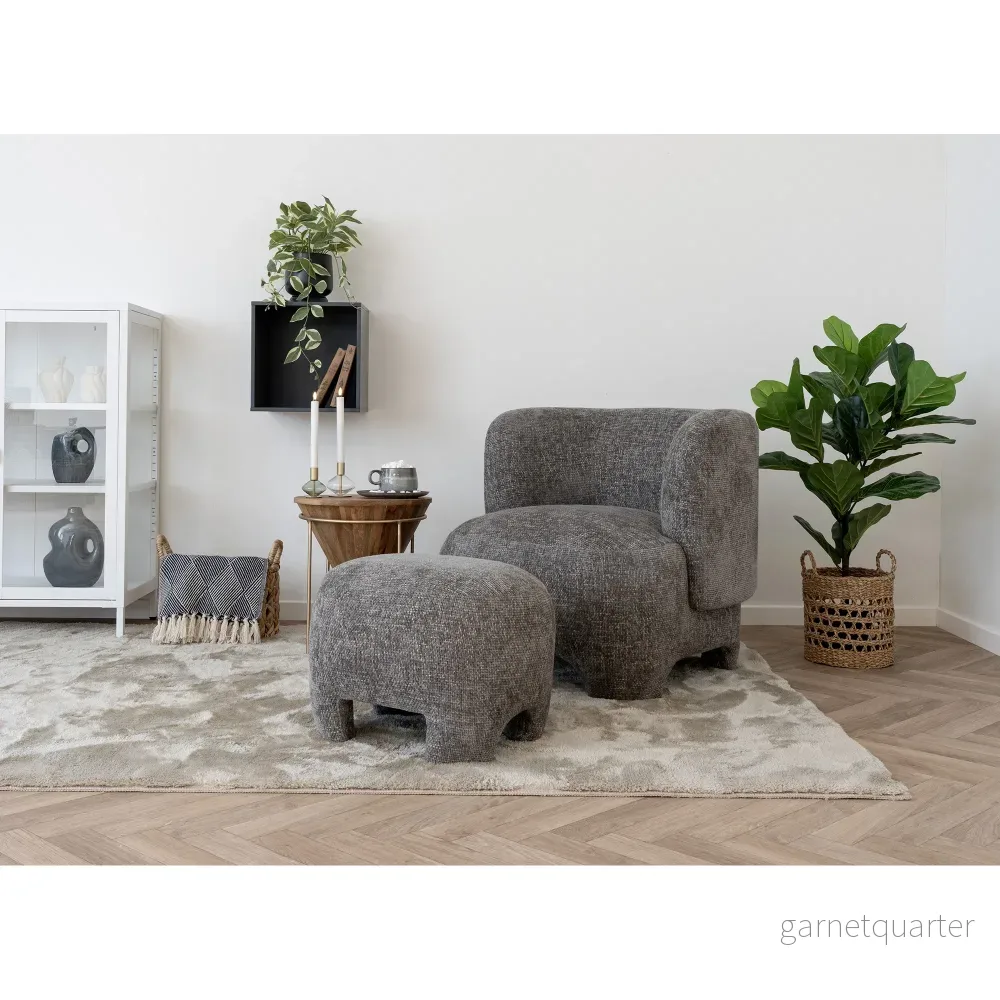 House Nordic Nazare Set – Loungefåtölj och Puff - Bild 2