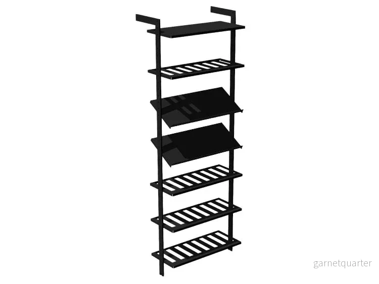 Vinställ AXIS – 72 × 205 cm, svartlackerat, 7 hyllor (1 plan, 4 vinhyllor, 2 display) Vinställ AXIS – 72 × 205 cm, svartlackerat, 7 hyllor (1 plan, 4 vinhyllor, 2 display)