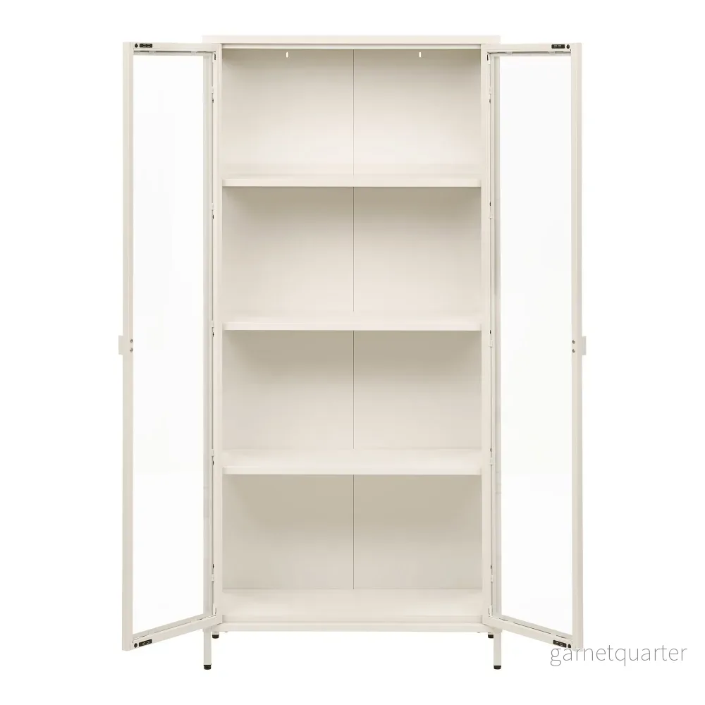 House Nordic Brisbane vitrinskåp – offwhite, 80 × 35 × 175 cm - Bild 3