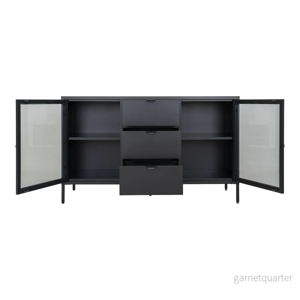 House Nordic Dalby skänk – svart, 140 × 40 × 85 cm - Bild 3